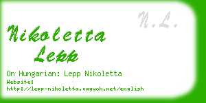 nikoletta lepp business card